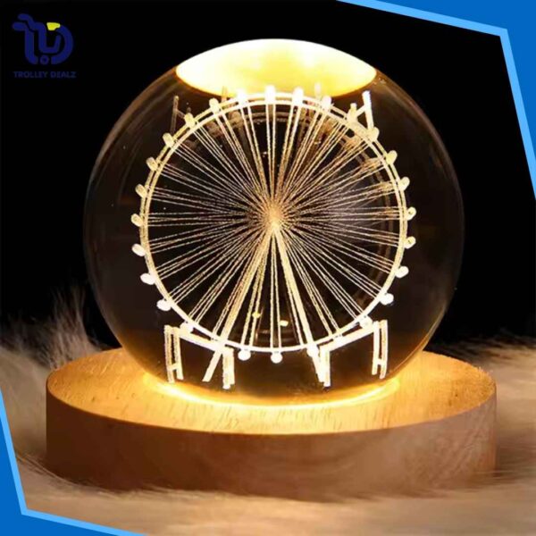 3D Crystal Ball LED Night Light - Image 2