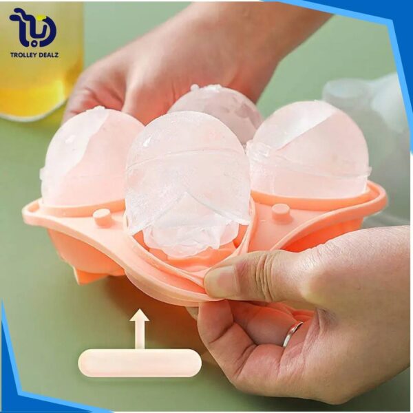 4-Grid Silicone Rose Ice Mold Tray – Elegant Ice Cube Maker