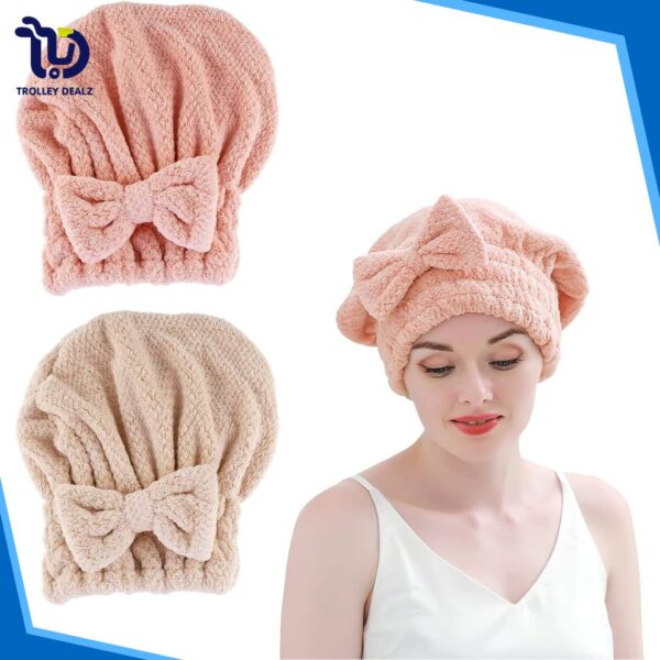 Dry Hair Drying Towel Cap - Image 3