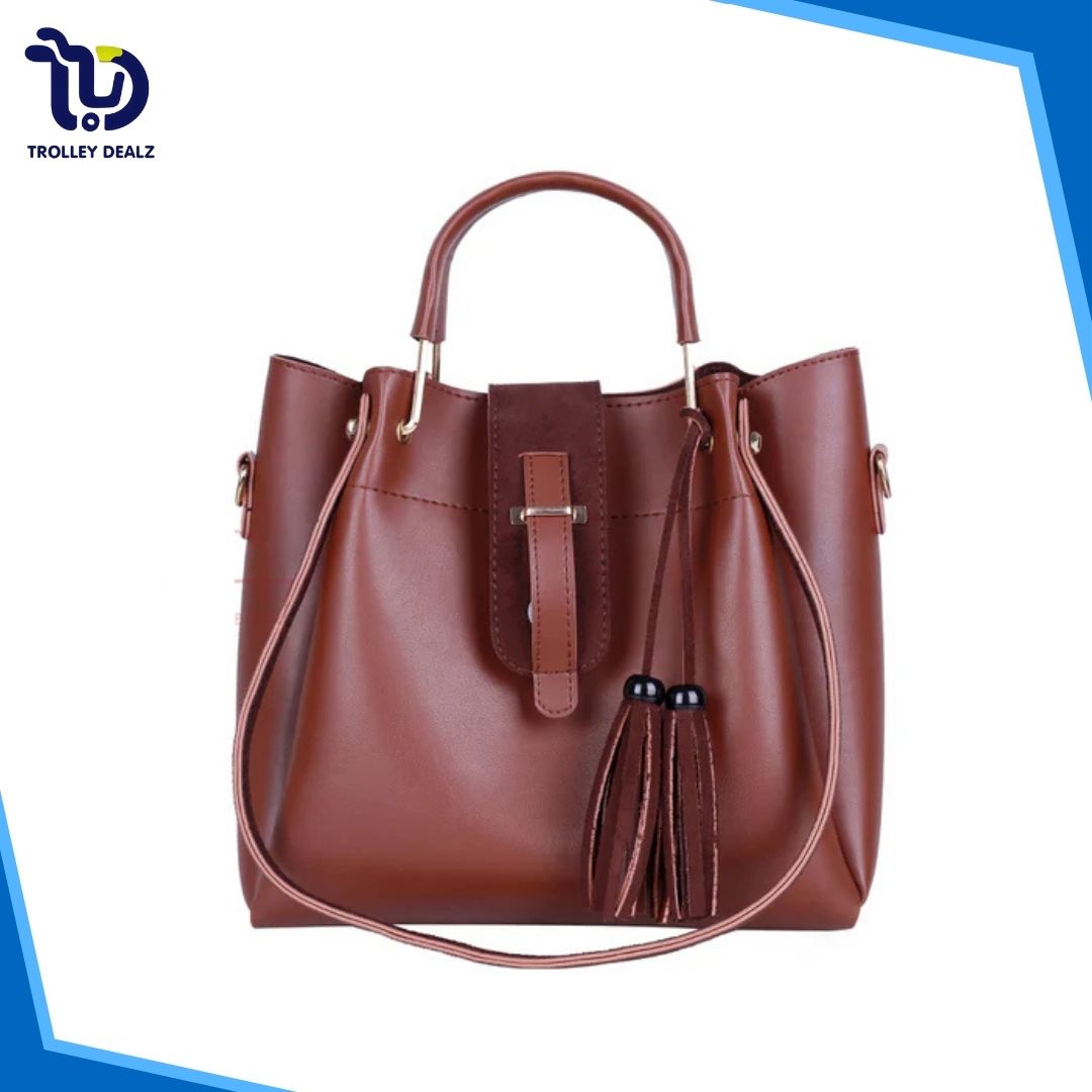 Fancy 3 Pcs Maroon Handbag – Elegance Meets Functionality - Image 6
