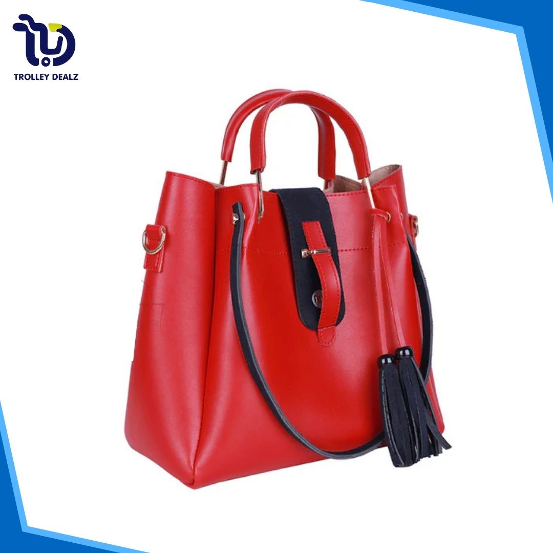 Fancy 3 Pcs Maroon Handbag – Elegance Meets Functionality - Image 15