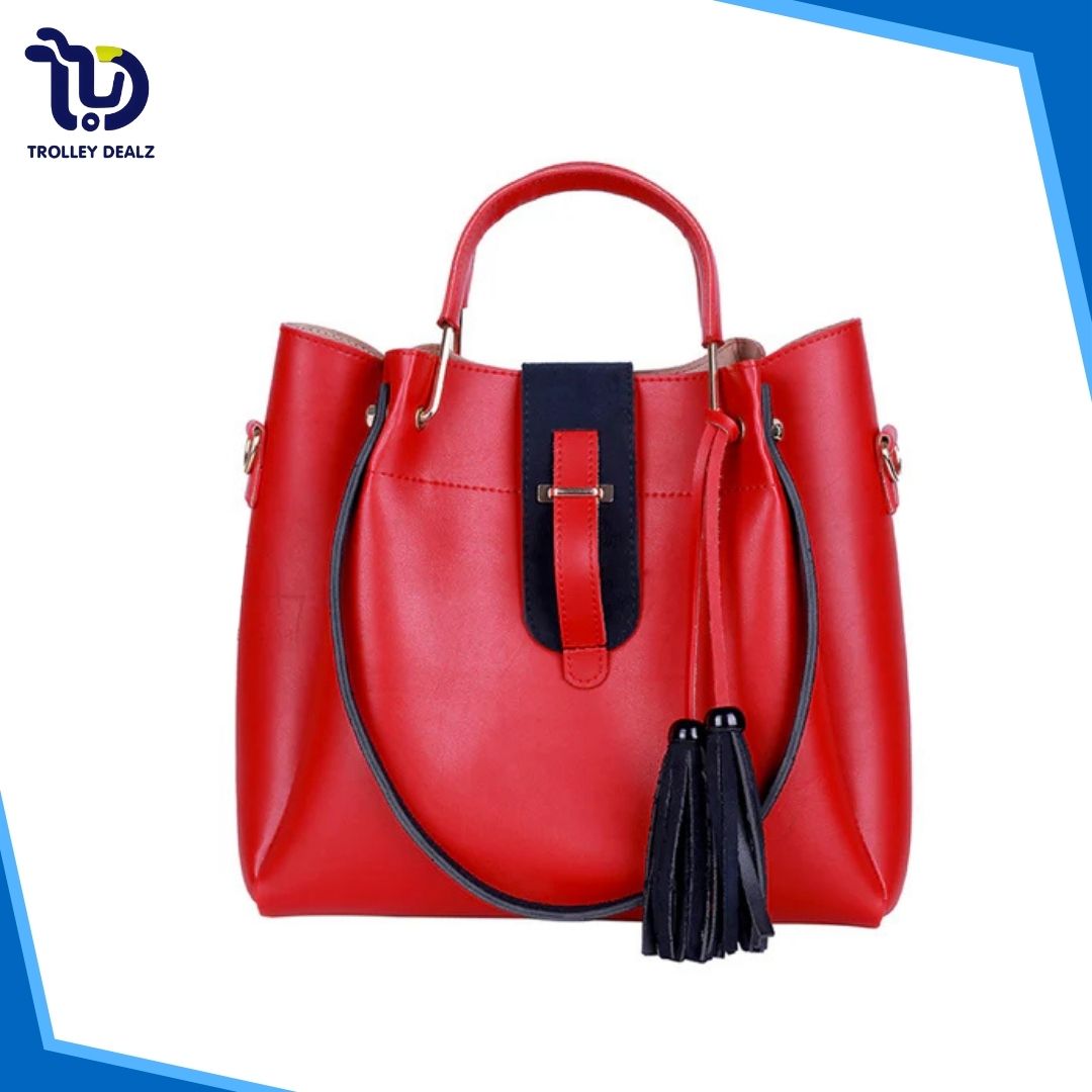 Fancy 3 Pcs Maroon Handbag – Elegance Meets Functionality - Image 14