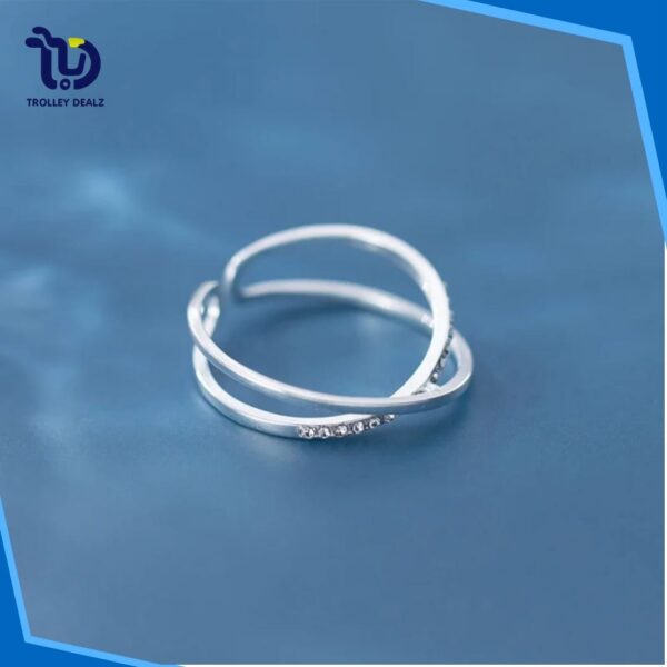Fancy Zirqon Adjustable Ring