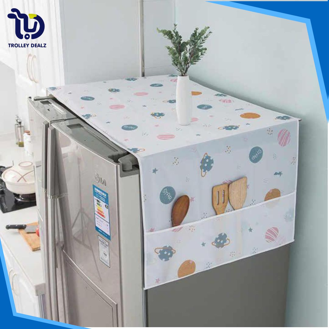 Multi-Pocket Waterproof Fridge Dust Cover - Image 6