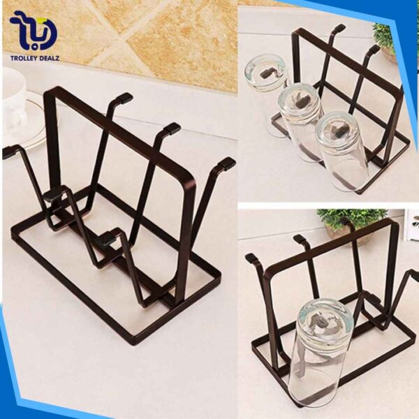 Iron Glass Stand & Cup Holder – Durable & Space-Saving Organizer - Image 6