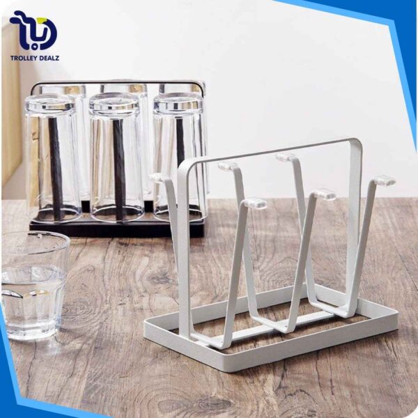 Iron Glass Stand & Cup Holder – Durable & Space-Saving Organizer - Image 5