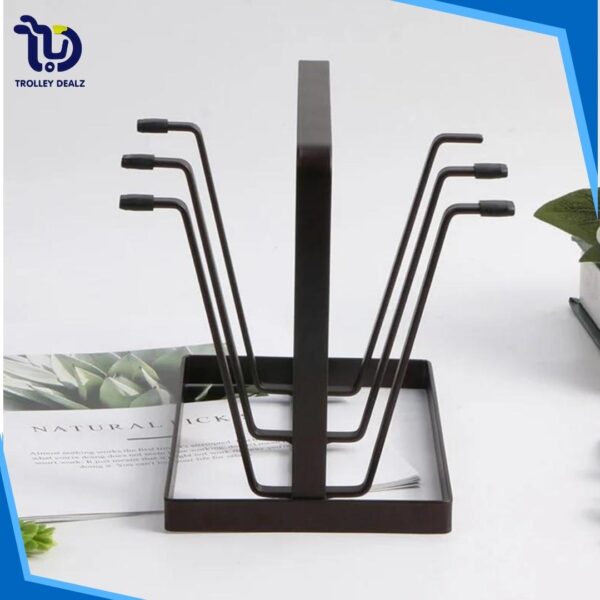 Iron Glass Stand & Cup Holder – Durable & Space-Saving Organizer - Image 3