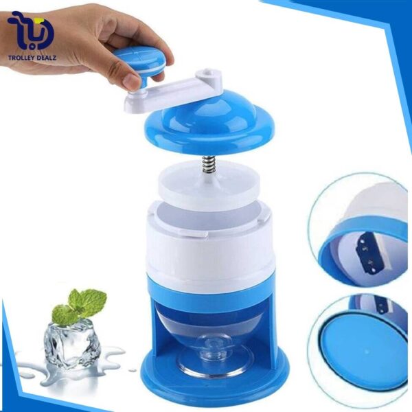 Mini Manual Ice Crusher Machine – Portable Plastic Ice Grinder - Image 2