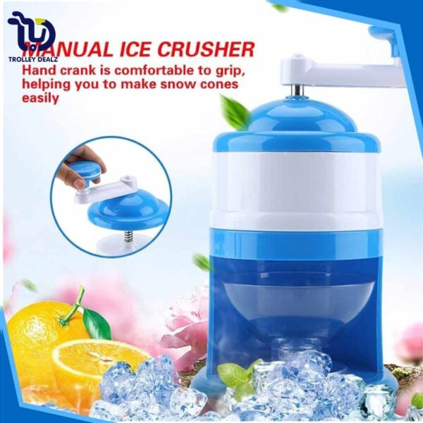 Mini Manual Ice Crusher Machine – Portable Plastic Ice Grinder - Image 6