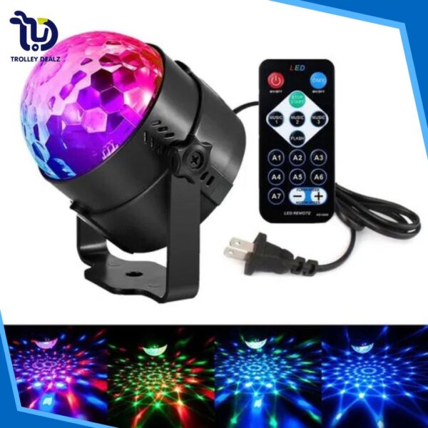 LED Disco Party Light with Remote Control – Sound Activated & Color Changing - Image 6