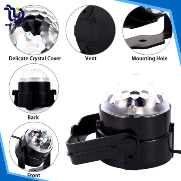 LED Disco Party Light with Remote Control – Sound Activated & Color Changing - Image 4