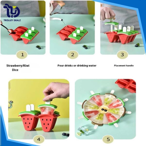 Reusable Watermelon Ice Cream Mold 4 Pcs - Image 7