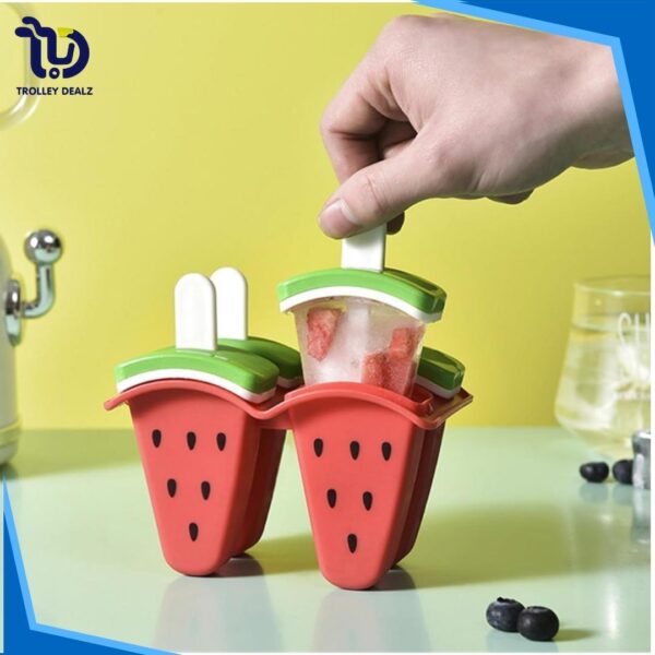 Reusable Watermelon Ice Cream Mold 4 Pcs