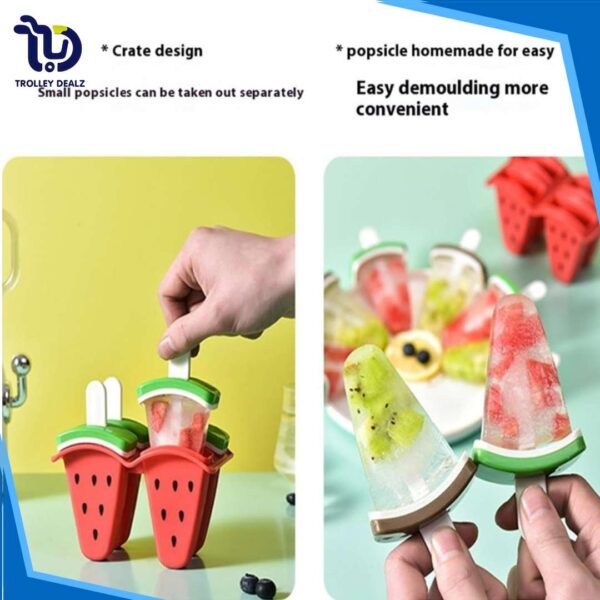 Reusable Watermelon Ice Cream Mold 4 Pcs - Image 8