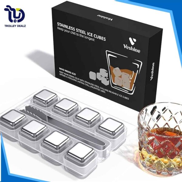 Reusable Stainless Steel Ice Cubes Set – Chill Your Drinks Without Dilution - Image 2