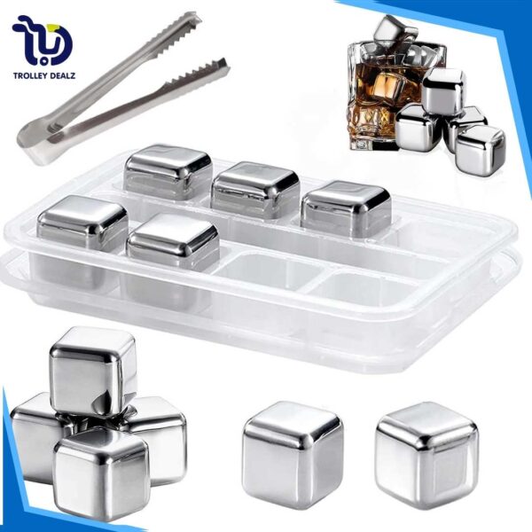 Reusable Stainless Steel Ice Cubes Set – Chill Your Drinks Without Dilution - Image 6