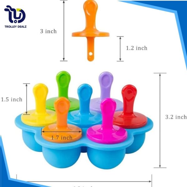 Silicone Ice Cream Popsicle Mold (7 Holes) – Reusable DIY Frozen Treat Maker - Image 14