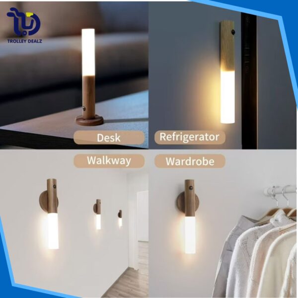 Smart Wooden based LED Sensor Wall Light With Magnetic Base - Image 7