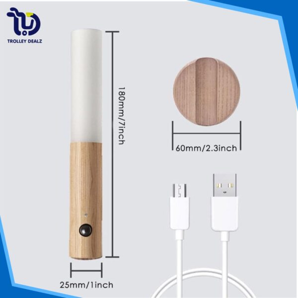 Smart Wooden based LED Sensor Wall Light With Magnetic Base - Image 13