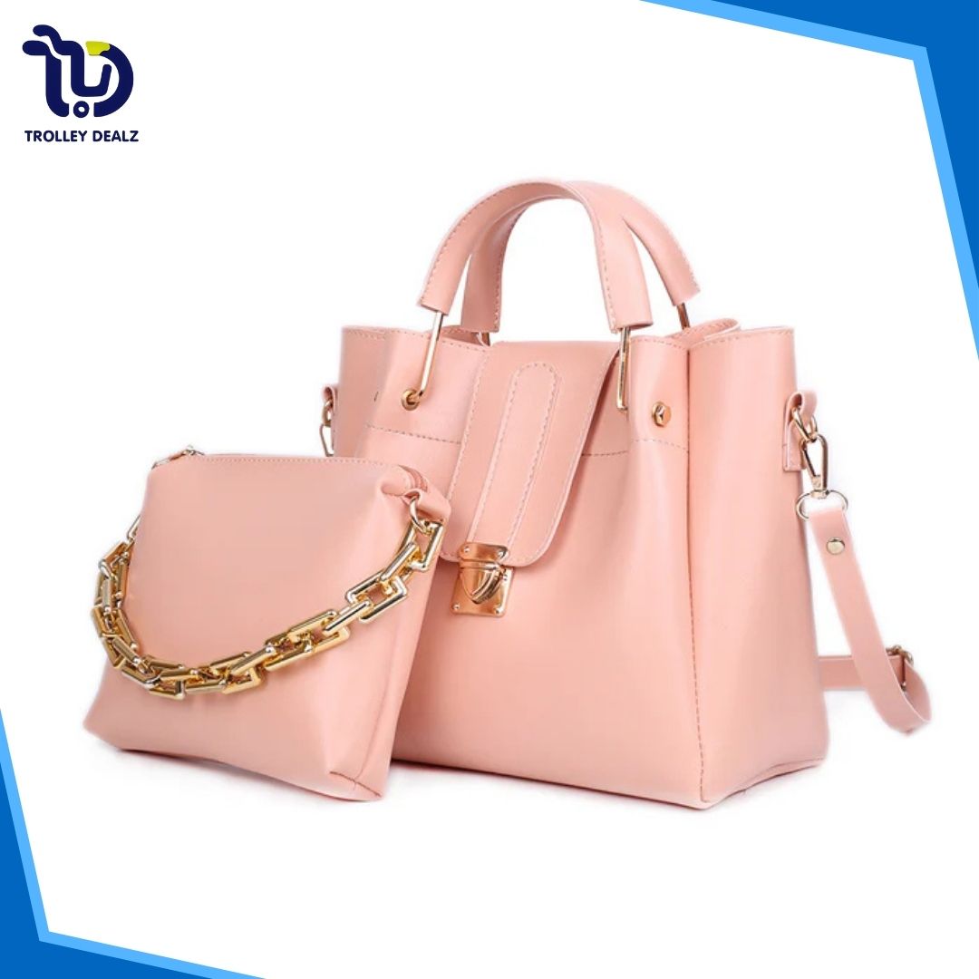 Sophia T-Pink 2 Pieces Handbag - Image 8
