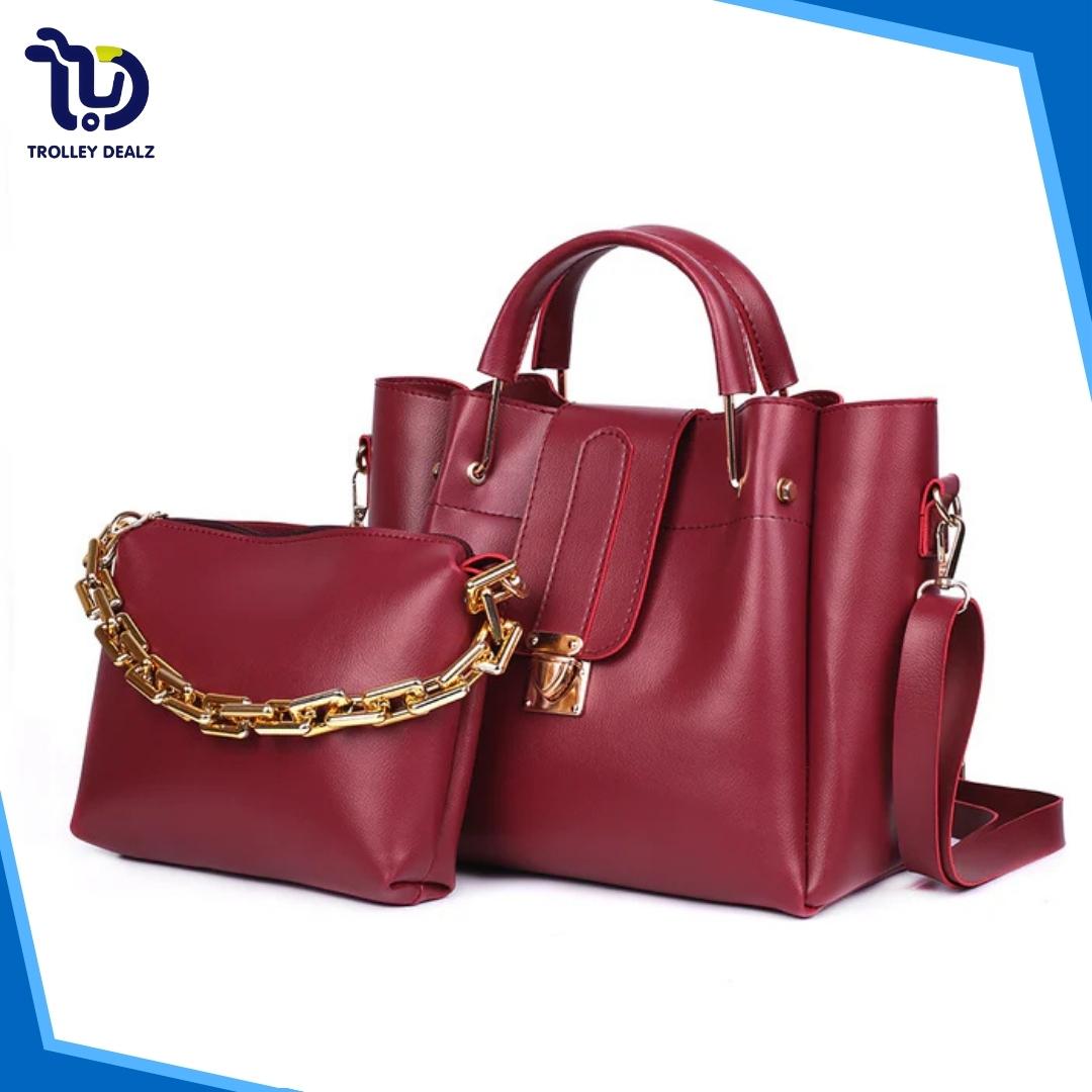 Sophia T-Pink 2 Pieces Handbag - Image 5