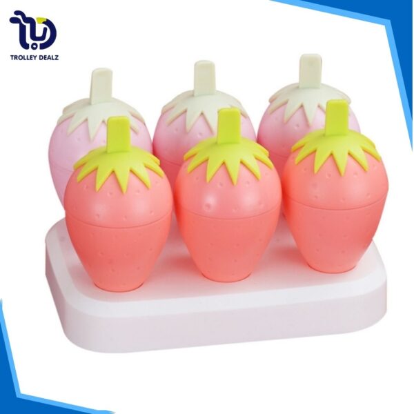 Strawberry-Shaped Ice Cream & Popsicle Molds – 6-Piece Set - Image 7