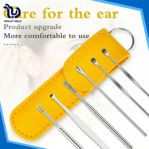 Reusable Ear Cleaner Tool Set with Pouch 6-Piece - Image 6