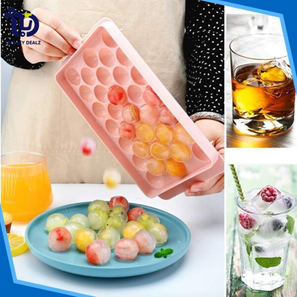 Ice Ball Maker Mold Tray with Lid – Round Silicone Ice Cube Mold - Image 5