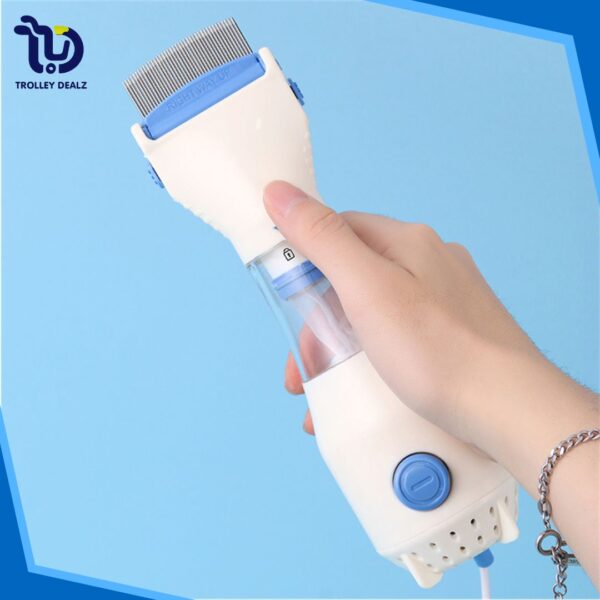 Electric Head Lice & Flea Removal Comb (Anti Lice) – V-Comb Vacuum Suction Tool - Image 6