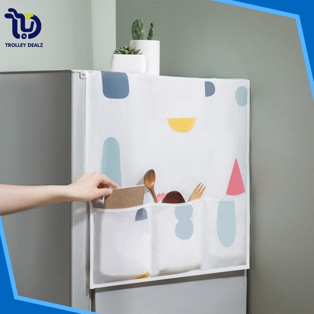 Multi-Pocket Waterproof Fridge Dust Cover - Image 10