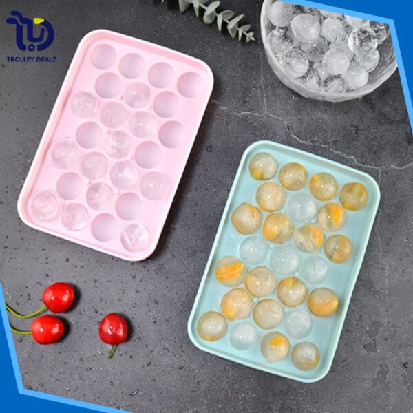 Ice Ball Maker Mold Tray with Lid – Round Silicone Ice Cube Mold - Image 10