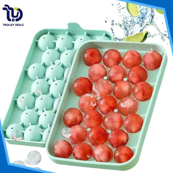 Ice Ball Maker Mold Tray with Lid – Round Silicone Ice Cube Mold - Image 4