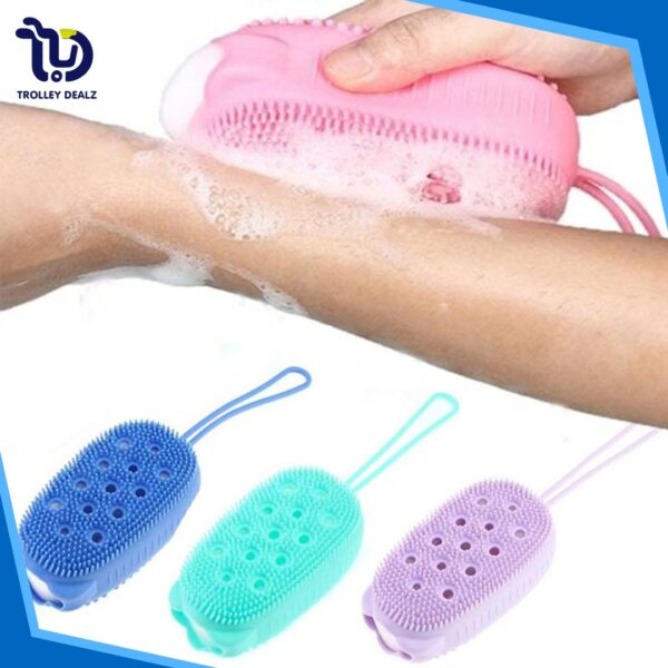 Silicone Bath Scrubber with Built-in Soap Holder - Image 8