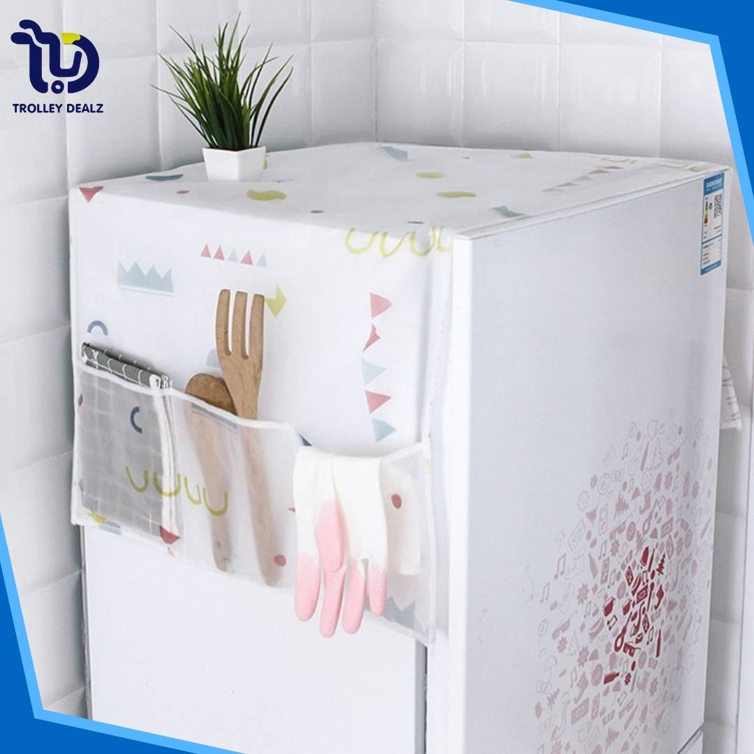 Multi-Pocket Waterproof Fridge Dust Cover - Image 5