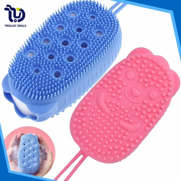 Silicone Bath Scrubber with Built-in Soap Holder - Image 9
