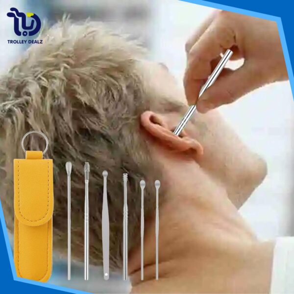 Reusable Ear Cleaner Tool Set with Pouch 6-Piece - Image 3