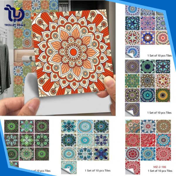 12 PCS Home Decor Tile Stickers Self Adhesive - Image 9
