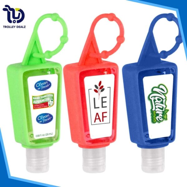 Portable Hand Sanitizer with Silicone Holder 30ML Each - Image 3