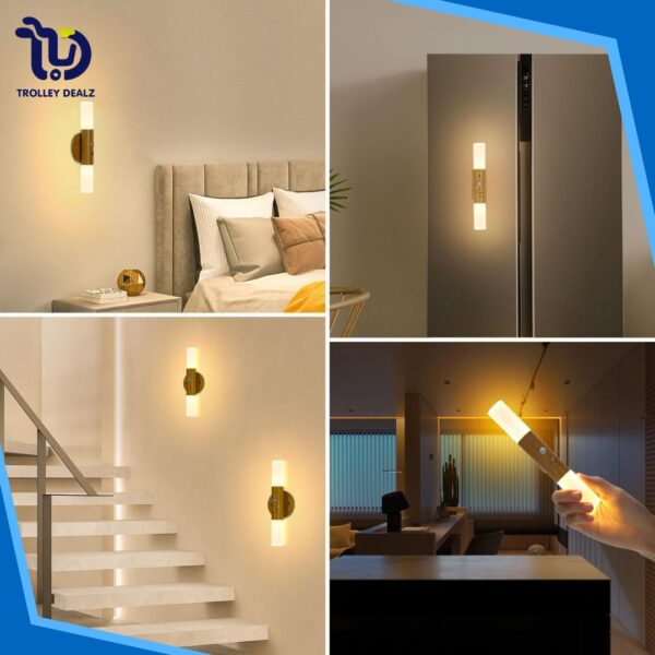 Smart Wooden based LED Sensor Wall Light With Magnetic Base - Image 6