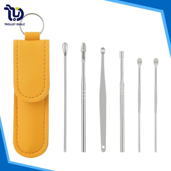 Reusable Ear Cleaner Tool Set with Pouch 6-Piece - Image 4