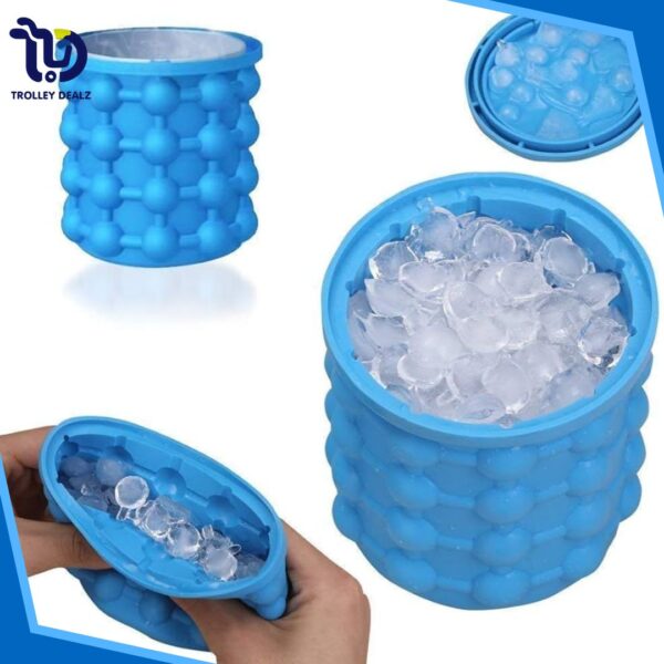 Portable Silicon Ice Cube Maker Bucket - Image 9