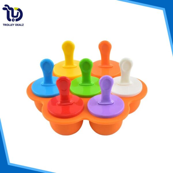 Silicone Ice Cream Popsicle Mold (7 Holes) – Reusable DIY Frozen Treat Maker - Image 9
