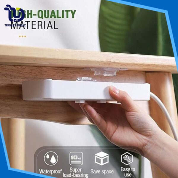 6 Pcs Double Sided Hooks Adhesive Wall Hanger - Image 6