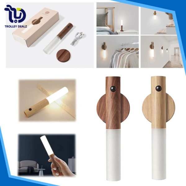 Smart Wooden based LED Sensor Wall Light With Magnetic Base - Image 8
