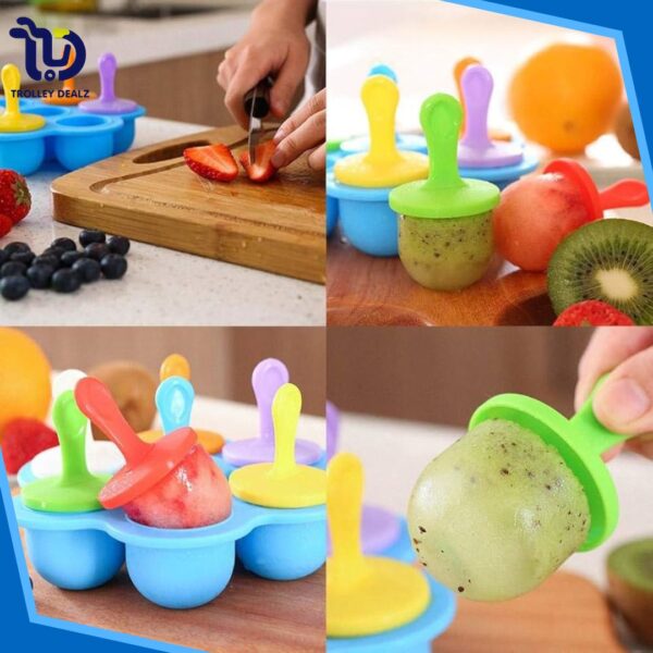Silicone Ice Cream Popsicle Mold (7 Holes) – Reusable DIY Frozen Treat Maker - Image 10