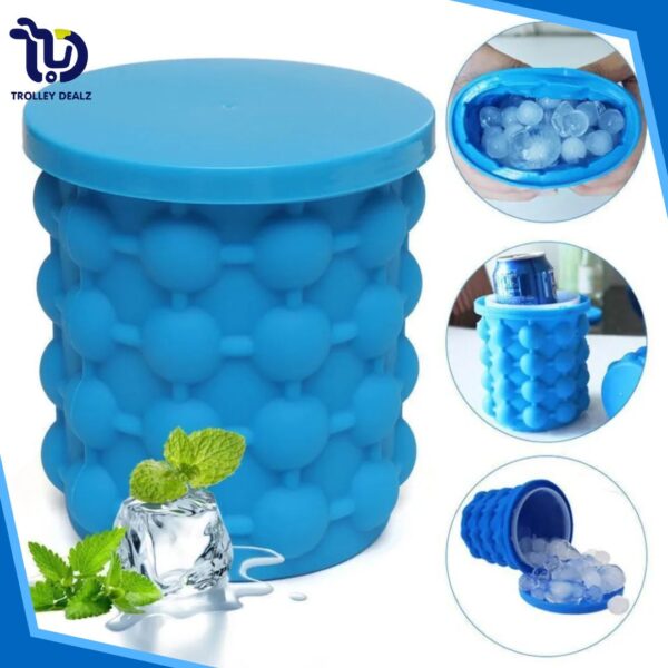 Portable Silicon Ice Cube Maker Bucket - Image 11