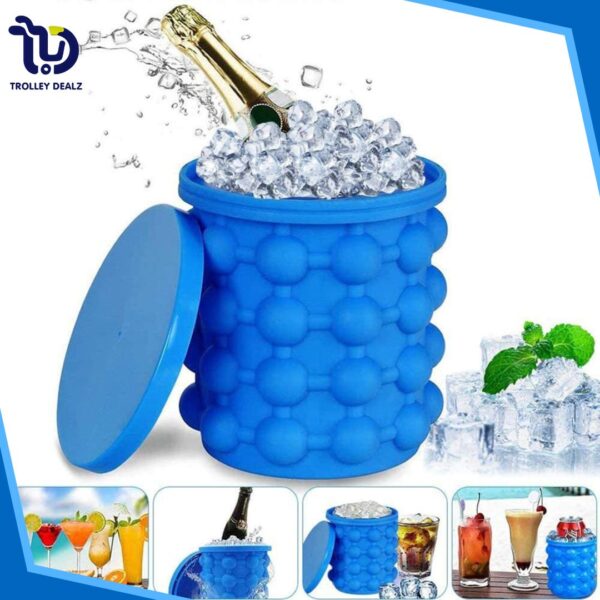 Portable Silicon Ice Cube Maker Bucket - Image 12