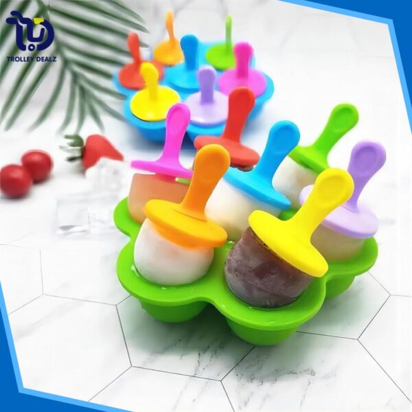Silicone Ice Cream Popsicle Mold (7 Holes) – Reusable DIY Frozen Treat Maker - Image 12
