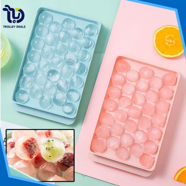Ice Ball Maker Mold Tray with Lid – Round Silicone Ice Cube Mold - Image 6
