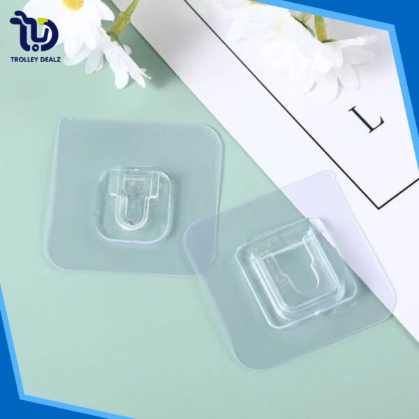 6 Pcs Double Sided Hooks Adhesive Wall Hanger - Image 9